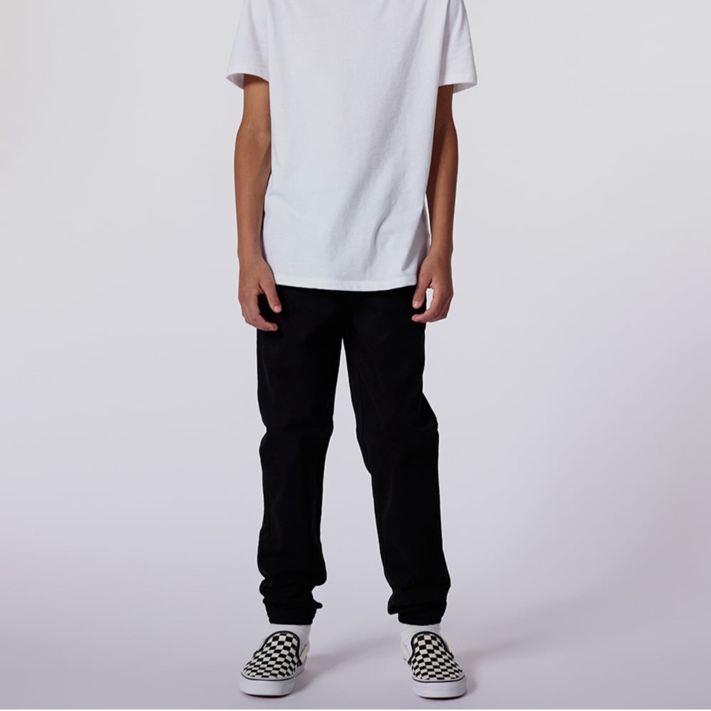 Rsq Boys Black Drawstring Twill Joggers